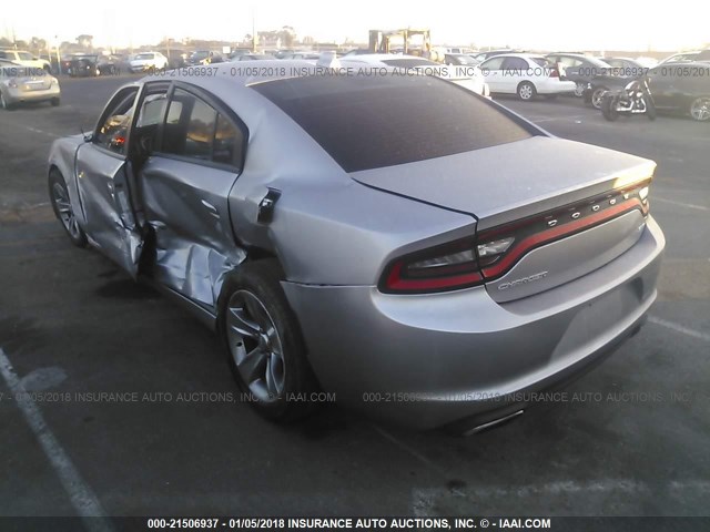 2C3CDXHG4GH154135 - 2016 DODGE CHARGER SXT GRAY photo 3