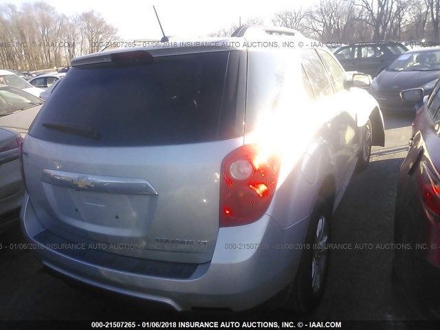 2GNALCEKXF6379054 - 2015 CHEVROLET EQUINOX LT SILVER photo 4