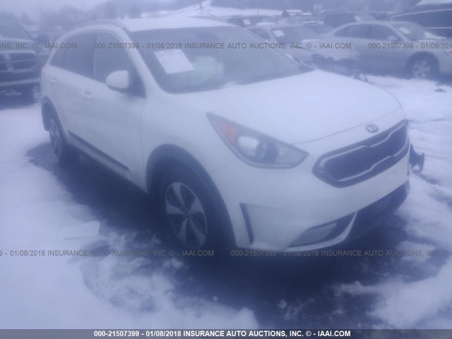 KNDCB3LC6H5063309 - 2017 KIA NIRO FE/LX WHITE photo 1