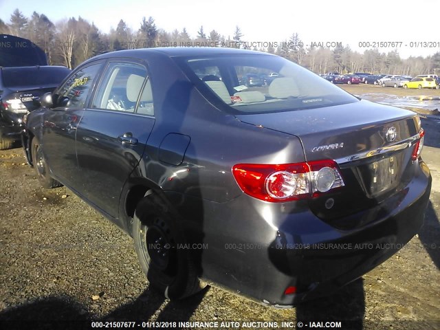 5YFBU4EE6DP155429 - 2013 TOYOTA COROLLA S/LE BLACK photo 3