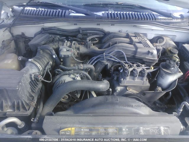 1FMZU72K14UB41477 - 2004 FORD EXPLORER XLS/XLS SPORT WHITE photo 10