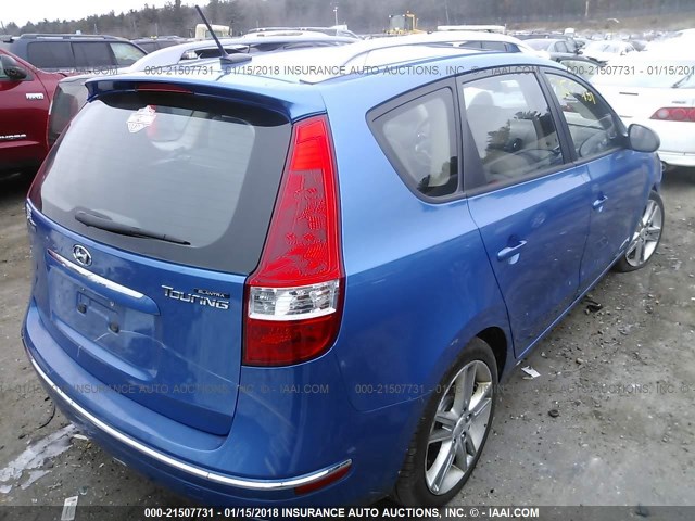 KMHDC8AE0BU120213 - 2011 HYUNDAI ELANTRA TOURING GLS/SE BLUE photo 4