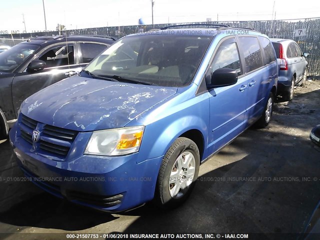 2D8HN44HX8R634172 - 2008 DODGE GRAND CARAVAN SE BLUE photo 2