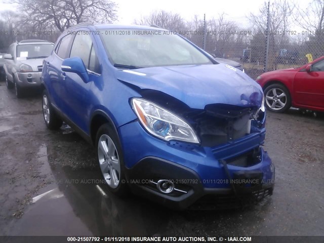 KL4CJBSB9GB661202 - 2016 BUICK ENCORE CONVENIENCE BLUE photo 1