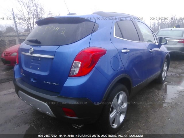 KL4CJBSB9GB661202 - 2016 BUICK ENCORE CONVENIENCE 蓝色 照片 4