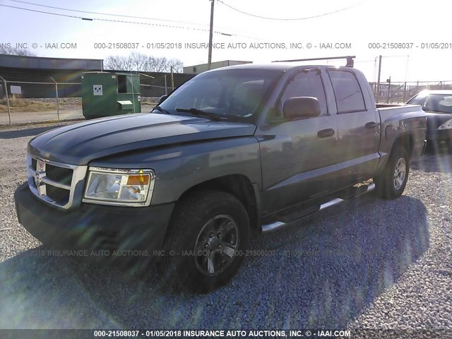 1D7HE38K78S528345 - 2008 DODGE DAKOTA SXT GRAY photo 2