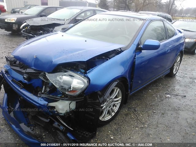 JH4DC54876S003544 - 2006 ACURA RSX BLUE photo 2