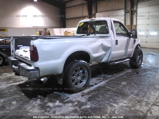 1FTWF31R68EC08809 - 2008 FORD F350 SRW SUPER DUTY WHITE photo 4