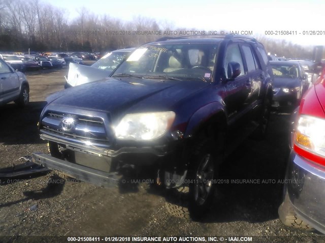 JTEBU17R470127346 - 2007 TOYOTA 4RUNNER LIMITED BLUE photo 2