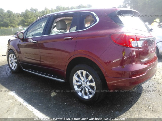 LRBFXBSA0HD147770 - 2017 BUICK ENVISION ESSENCE MAROON photo 3