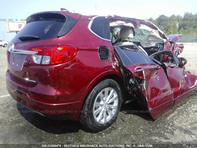 LRBFXBSA0HD147770 - 2017 BUICK ENVISION ESSENCE Շագանակագույն լուսանկար 4