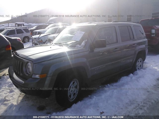 1C4NJRBB3ED600789 - 2014 JEEP PATRIOT SPORT GRAY photo 2