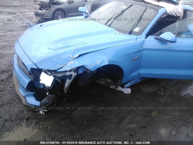 1FA6P8CF1H5308755 - 2017 FORD MUSTANG GT BLUE photo 6