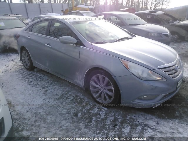 5NPEC4AC9BH127915 - 2011 HYUNDAI SONATA SE/LIMITED BLUE photo 1