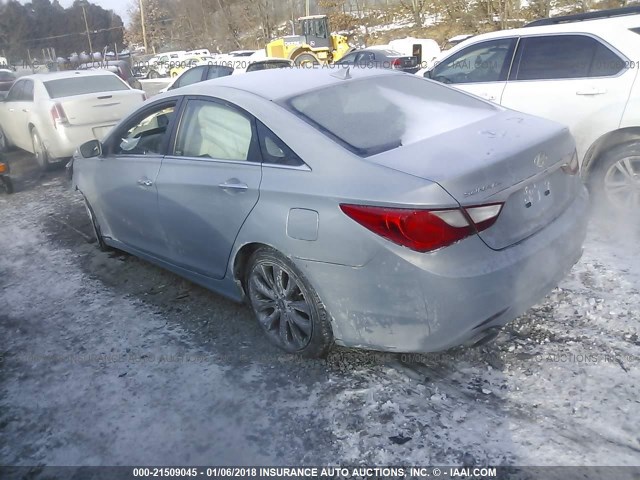 5NPEC4AC9BH127915 - 2011 HYUNDAI SONATA SE/LIMITED BLUE photo 3