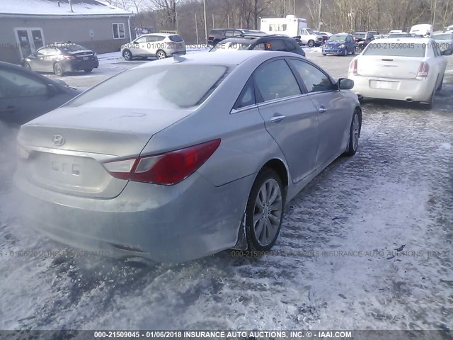 5NPEC4AC9BH127915 - 2011 HYUNDAI SONATA SE/LIMITED BLUE photo 4