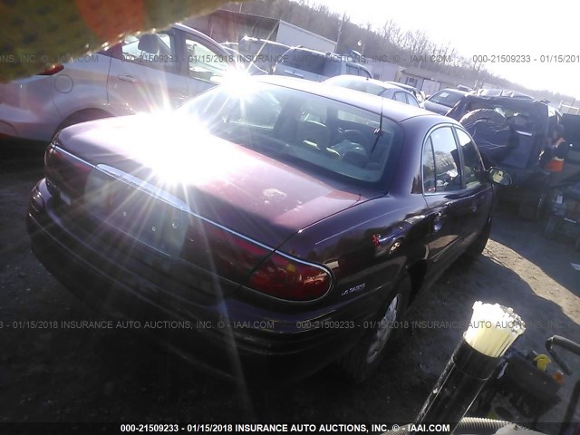 1G4HP54K714275992 - 2001 BUICK LESABRE CUSTOM BURGUNDY photo 4