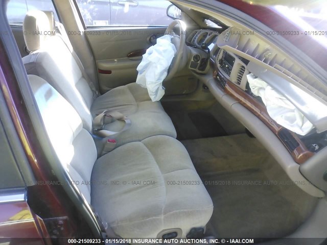 1G4HP54K714275992 - 2001 BUICK LESABRE CUSTOM BURGUNDY photo 5