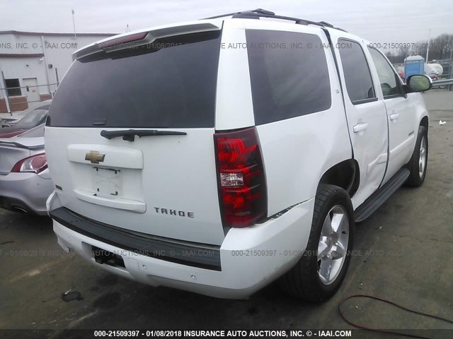 1GNFC130X7J340545 - 2007 CHEVROLET TAHOE C1500 WHITE photo 4