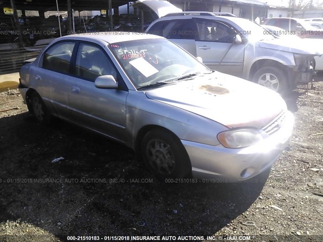 KNAFB121335241670 - 2003 KIA SPECTRA LS SILVER photo 1