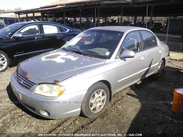 KNAFB121335241670 - 2003 KIA SPECTRA LS SILVER photo 2