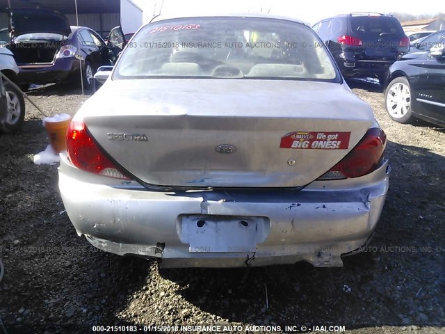 KNAFB121335241670 - 2003 KIA SPECTRA LS SILVER photo 6