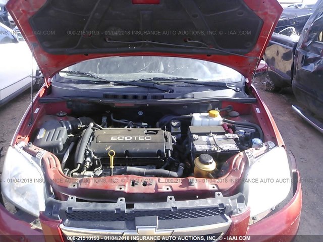 KL1TD5DE4BB250652 - 2011 CHEVROLET AVEO LS/LT 红色 照片 10