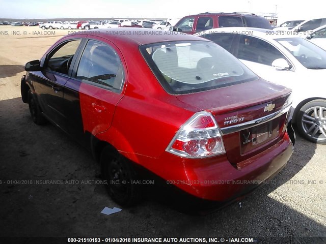 KL1TD5DE4BB250652 - 2011 CHEVROLET AVEO LS/LT 红色 照片 3