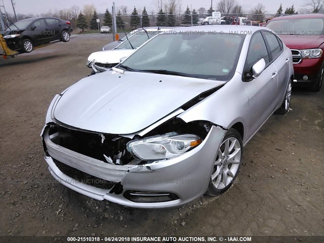 1C3CDFBA2DD176481 - 2013 DODGE DART SXT SILVER photo 2