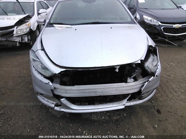 1C3CDFBA2DD176481 - 2013 DODGE DART SXT SILVER photo 6