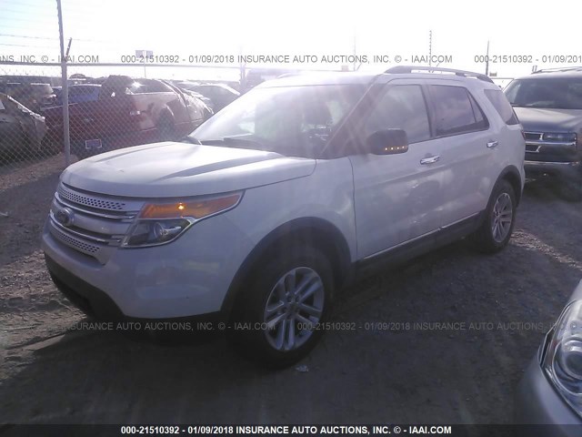 1FMHK8D84BGA39420 - 2011 FORD EXPLORER XLT WHITE photo 2