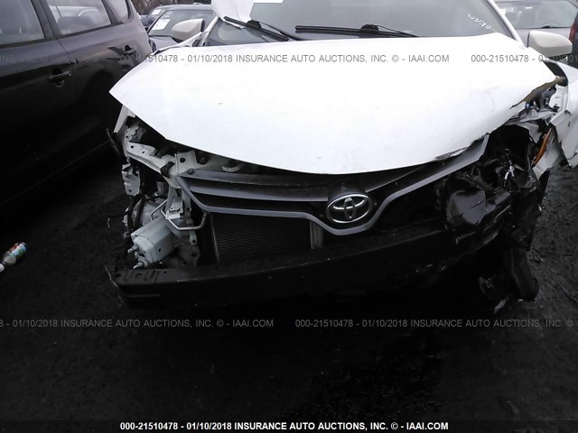 2T1BURHEXGC533202 - 2016 TOYOTA COROLLA L/LE/LE PLS/PRM/S/S PLS WHITE photo 6