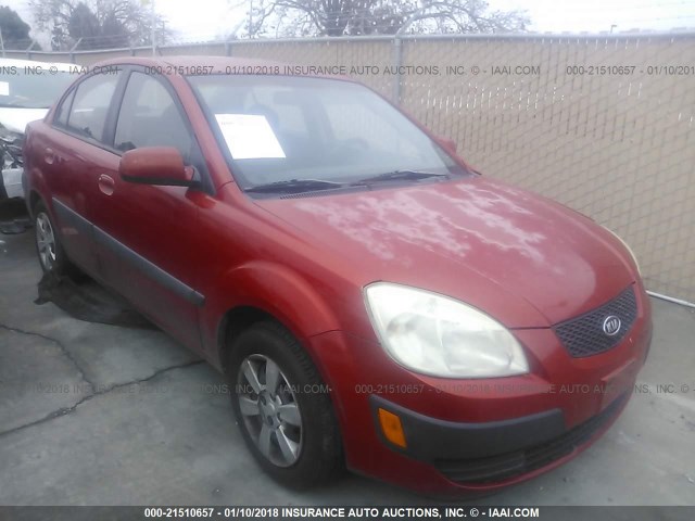 KNADE123066082637 - 2006 KIA RIO RED photo 1