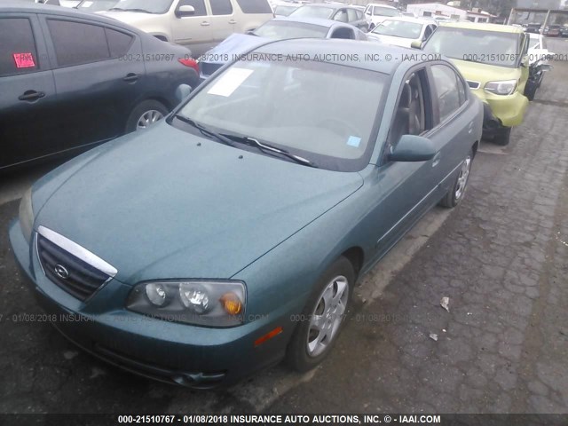 KMHDN46D56U282847 - 2006 HYUNDAI ELANTRA GLS/GT/LIMITED GREEN photo 2