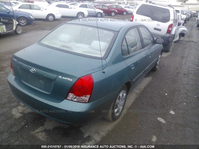 KMHDN46D56U282847 - 2006 HYUNDAI ELANTRA GLS/GT/LIMITED GREEN photo 4