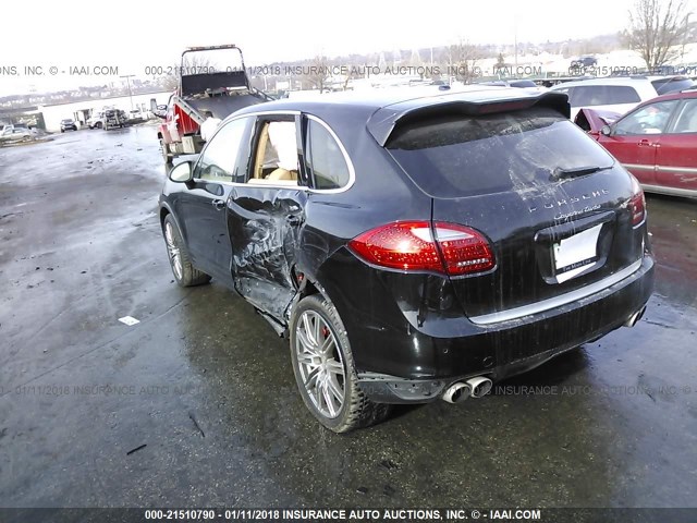 WP1AC2A21BLA86541 - 2011 PORSCHE CAYENNE TURBO BLACK photo 3