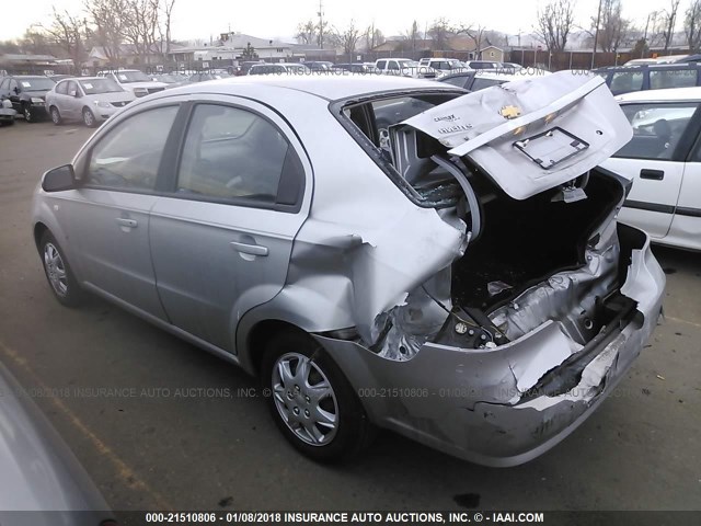 KL1TD56688B019252 - 2008 CHEVROLET AVEO LS 银色 照片 3