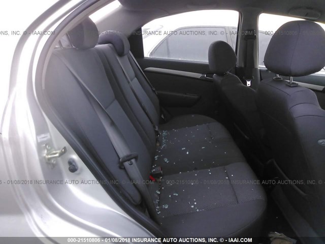 KL1TD56688B019252 - 2008 CHEVROLET AVEO LS 银色 照片 8