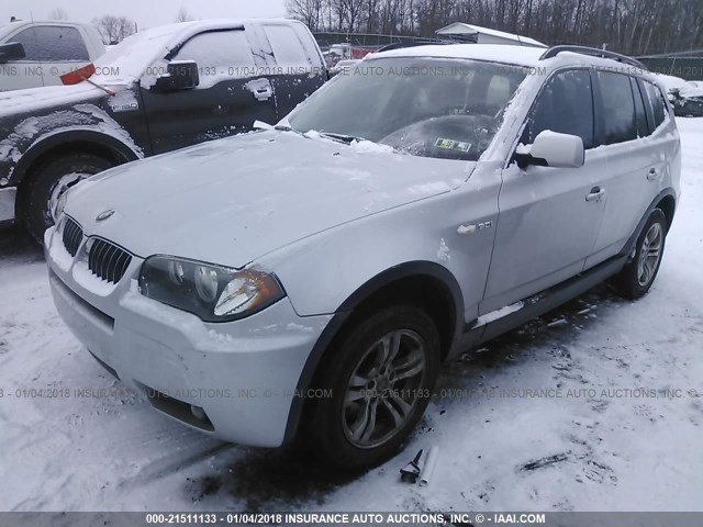 WBXPA93426WD33584 - 2006 BMW X3 3.0I GRAY photo 2