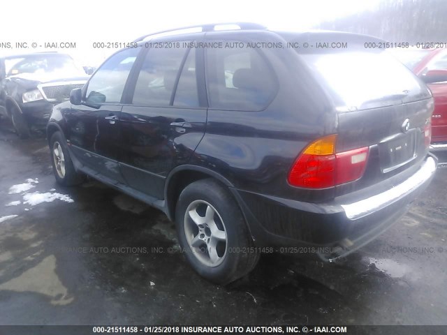 5UXFA535X3LW26748 - 2003 BMW X5 3.0I BLACK photo 3