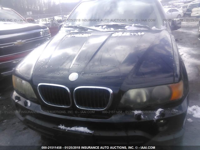 5UXFA535X3LW26748 - 2003 BMW X5 3.0I BLACK photo 6