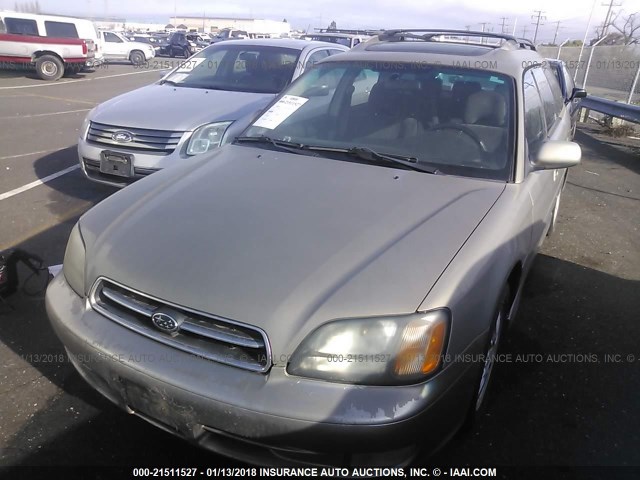 4S3BH645317302952 - 2001 SUBARU LEGACY GT GRAY photo 2