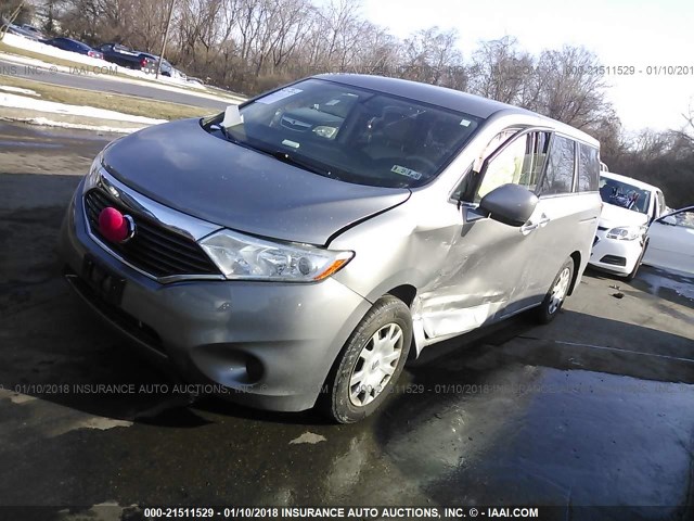 JN8AE2KP9C9045115 - 2012 NISSAN QUEST S/SV/SL/LE GRAY photo 2