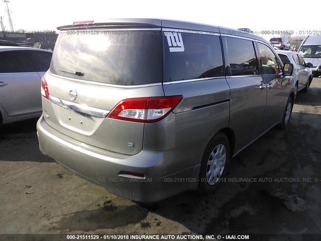 JN8AE2KP9C9045115 - 2012 NISSAN QUEST S/SV/SL/LE GRAY photo 4