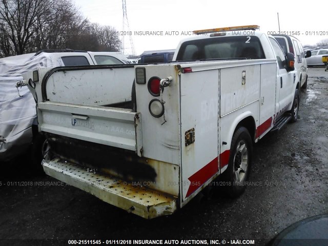 1FDWF3ER6AEA72483 - 2010 FORD F350 SUPER DUTY WHITE photo 4