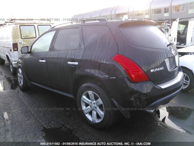 JN8AZ08W97W614432 - 2007 NISSAN MURANO SL/SE/S BLACK photo 3