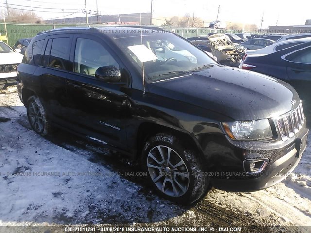 1C4NJDEB0GD802801 - 2016 JEEP COMPASS LATITUDE Schwarz Foto 1
