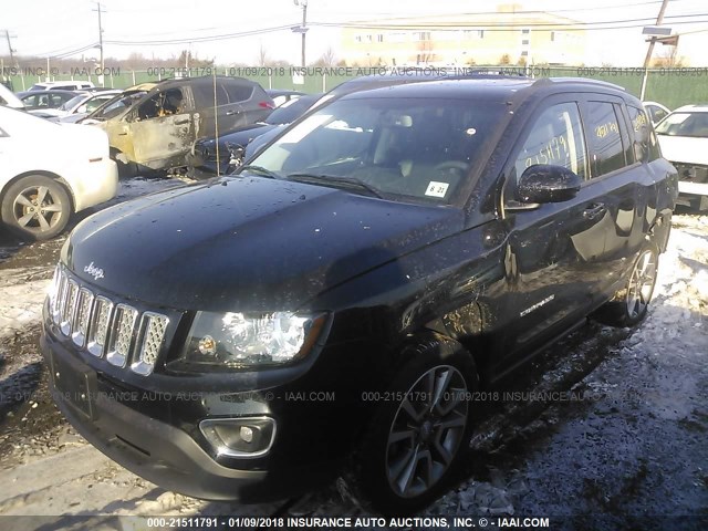 1C4NJDEB0GD802801 - 2016 JEEP COMPASS LATITUDE Schwarz Foto 2