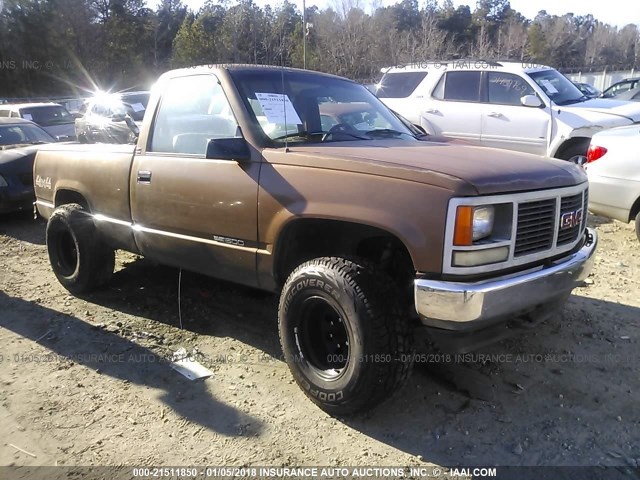 1GTDK14HXLZ551246 - 1990 GMC SIERRA K1500 Dark Brown photo 1