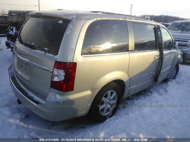 2C4RC1BG9CR345195 - 2012 CHRYSLER TOWN & COUNTRY TOURING GOLD photo 4